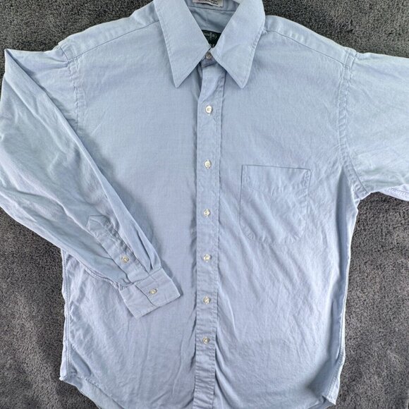Gitman Bros For Bruce Baird & Co Long Sleeve Button Up Shirt Men’s Blue TTX 15 - Picture 1 of 16
